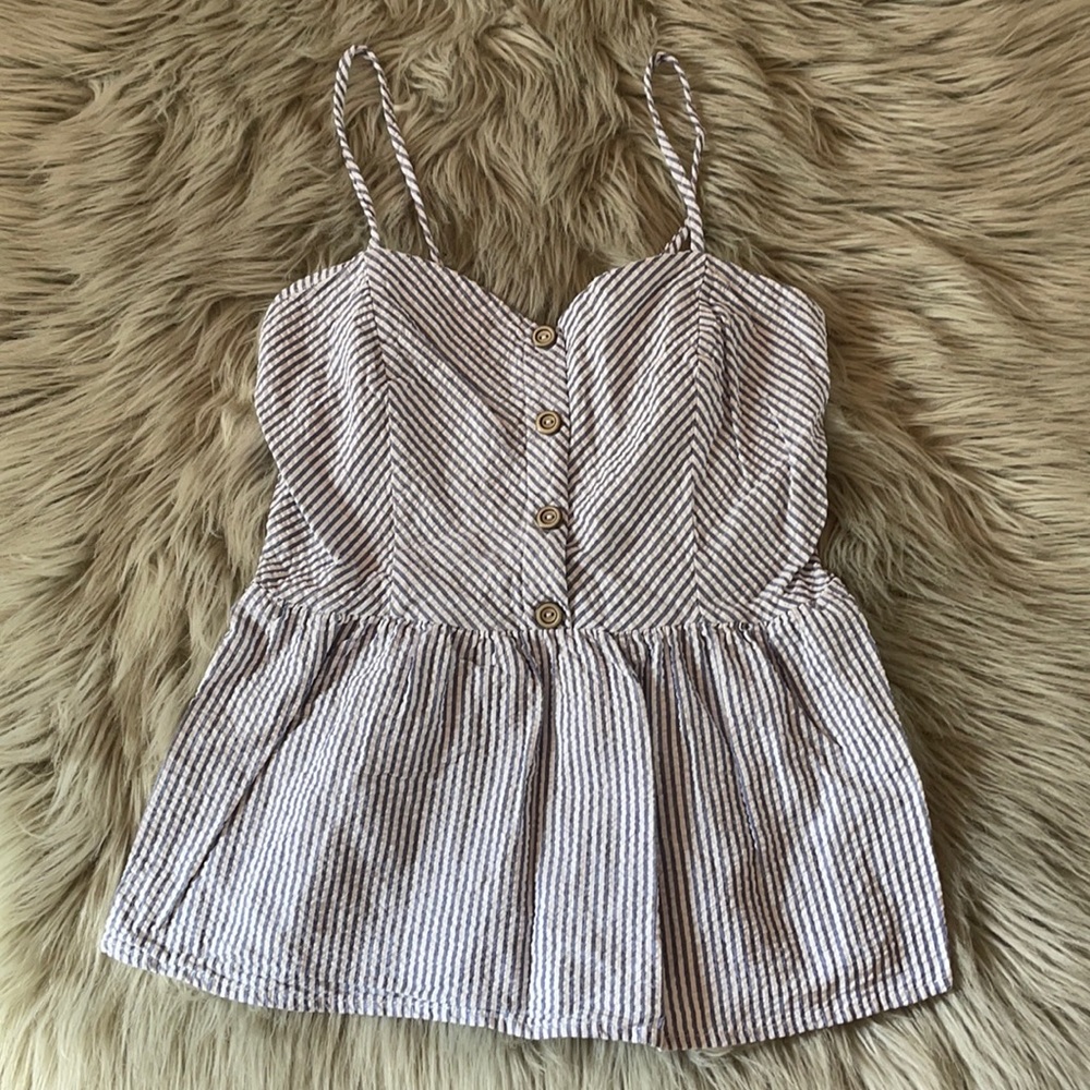 Blue Striped Top